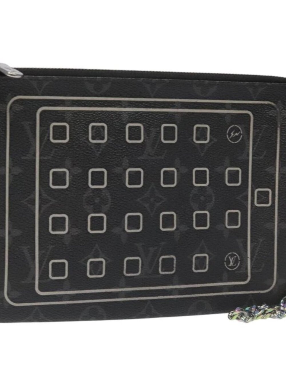LOUIS VUITTON Monogram Eclipse Fragment iPhone Case M64449 LV Auth 113202